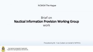 NCWG 4 The Hague Brief on Nautical Information