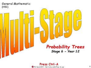 General Mathematic HSC Probability Trees Stage 6 Year