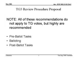 May 2001 doc IEEE 802 15 01224 r