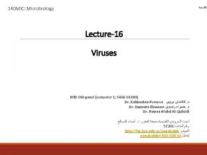 140 MIC Microbiology Lecture16 Viruses MBI 140 panel