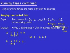 Running times continued some running times are more