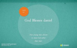 Lesson 107 God Blesses daniel Four young men