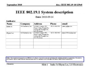 September 2010 doc IEEE 802 19 10129 r