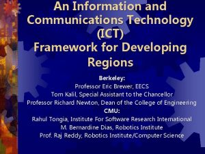 An Information and Communications Technology ICT Framework for