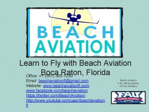 Learn to Fly with Beach Aviation Boca Raton