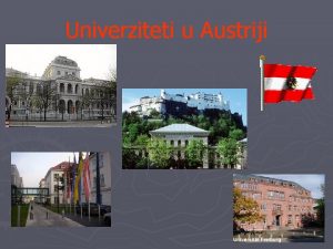 Univerziteti u Austriji Meu prvih 20 univerziteta samo