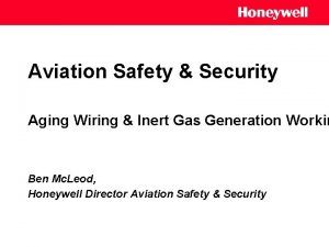 Aviation Safety Security Aging Wiring Inert Gas Generation