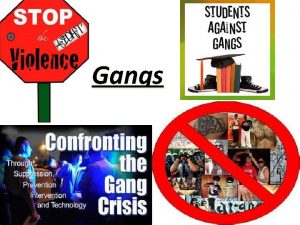 Gangs WHAT IS A GANG vs STREET GANG