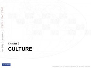 Chapter 2 CULTURE Culture LEARNING OBJECTIVES LO 2