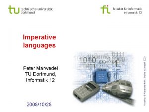 technische universitt dortmund fakultt fr informatik 12 Peter