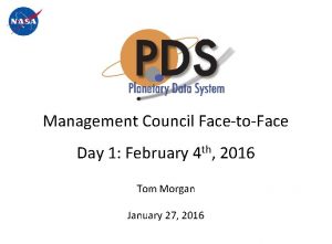 Management Council FacetoFace Day 1 February 4 th