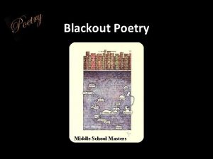 Blackout Poetry Tom Phillips Middle School Masters Blackout