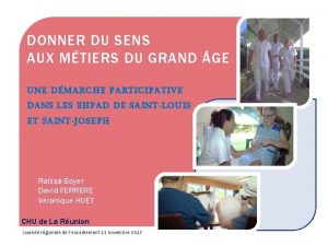 DONNER DU SENS AUX MTIERS DU GRAND GE