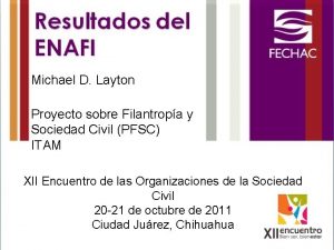 Michael D Layton Proyecto sobre Filantropa y Sociedad