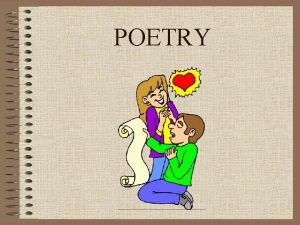 POETRY What is poetry Poetry A piece of