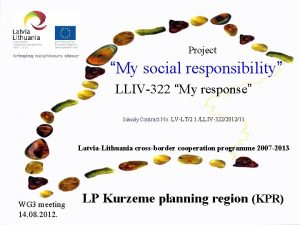 Project My social responsibility LLIV322 My response Subsidy