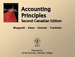 Accounting Principles Second Canadian Edition Weygandt Kieso Kimmel