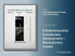 Part I The Entrepreneurial Mindset in the 21