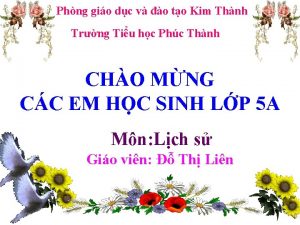 Phng gio dc v o to Kim Thnh