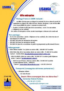 Offre entreprise Package France 1800 incluant un billet