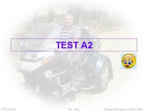 TEST A 2 EVA Software Esc Izlaz Program