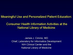 Personalized patient education