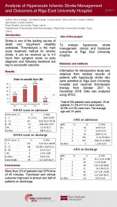 Analysis of Hyperacute Ishemic Stroke Management and Outcomes