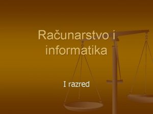 Raunarstvo i informatika I razred Interfejs i periferiski