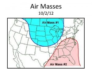 Air Masses 10212 Weather changes as air masses