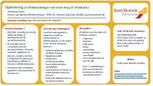 Optimering af affaldsordninger ved smart brug af affaldsdata