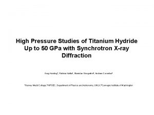 High Pressure Studies of Titanium Hydride Up to