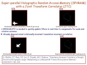 Superparallel Holographic Random Access Memory SPHRAM with a