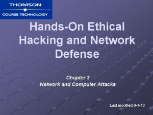 HandsOn Ethical Hacking and Network Defense Chapter 3