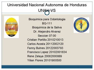 Universidad Nacional Autonoma de Honduras UNAHVS Bioquimica para