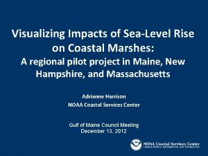 Visualizing Impacts of SeaLevel Rise on Coastal Marshes