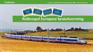 Toolbox Europese Parlementsverkiezingen 2019 mbo niveau 3 4