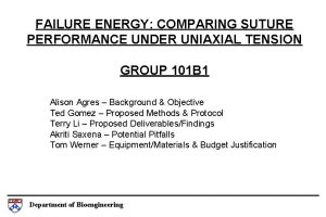 FAILURE ENERGY COMPARING SUTURE PERFORMANCE UNDER UNIAXIAL TENSION