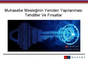 Muhasebe Mesleinin Yeniden Yaplanmas Tehditler Ve Frsatlar 1