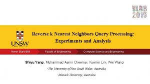 Reverse k Nearest Neighbors Query Processing Experiments and