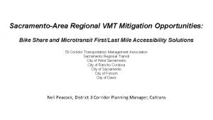 SacramentoArea Regional VMT Mitigation Opportunities Bike Share and