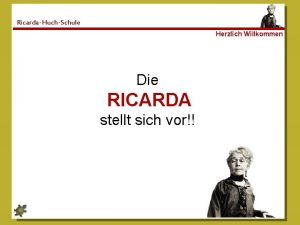 RicardaHuchSchule Herzlich Willkommen Die RICARDA stellt sich vor