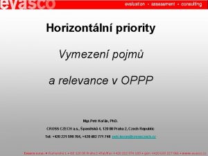 Horizontln priority Vymezen pojm a relevance v OPPP