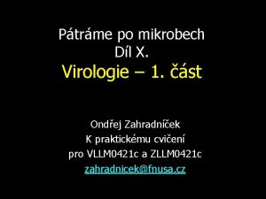 Ptrme po mikrobech Dl X Virologie 1 st