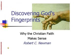 newmanlib ibri org Discovering Gods Fingerprints Abstracts of