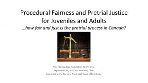 Procedural Fairness and Pretrial Justice for Juveniles and