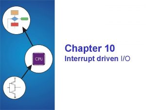 Chapter 10 Interrupt driven IO Review Polling vs