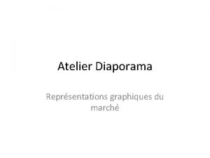 Atelier Diaporama Reprsentations graphiques du march Niveau PREMIERE