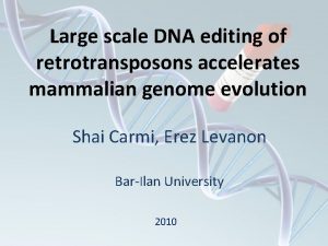 Large scale DNA editing of retrotransposons accelerates mammalian