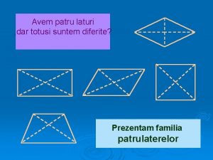 Avem patru laturi dar totusi suntem diferite Prezentam