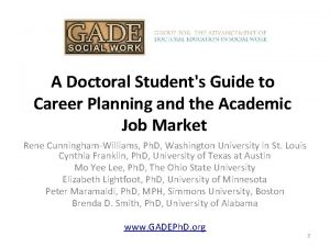 A Doctoral Students Guide to Career Planning and